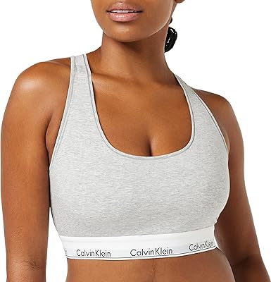 Soutien-gorge non rembourré calvin klein pour femme gris (heather grey 020)