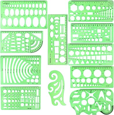 The white shop 11 pièces modèles de dessin géométrique outils de mesure au