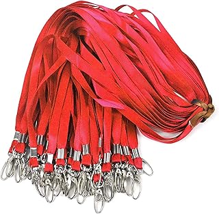100 pièces de lanière en nylon pour badges d'identification cordons de badges
