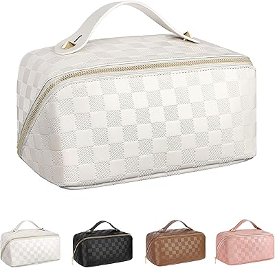 Trousse cosmétique de voyage de grande capacité - trousses de maquillage portables carrées