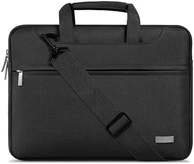 Mosiso sacoche pour ordinateur portable sac à bandoulière porte-documents en polyester dos