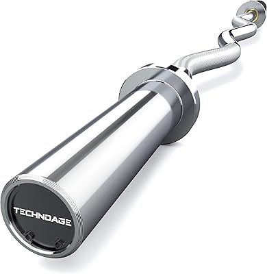 Technowage ez curl bar barre de curl olympique 44" (capacité de 226,8 lb)