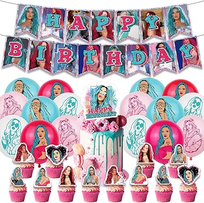 Le kit de décorations de fête d'anniversaire karol g comprend des ballons une bannière