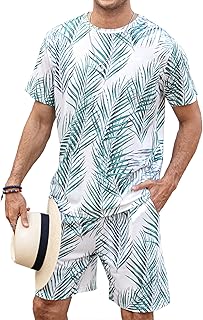 Ensemble de t-shirts hawaïens pour hommes, vêtements de plage d'été décontractés, ensemble