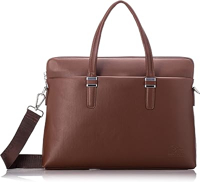 Sac pour ordinateur portable en cuir 14 pouces pour homme - marron
