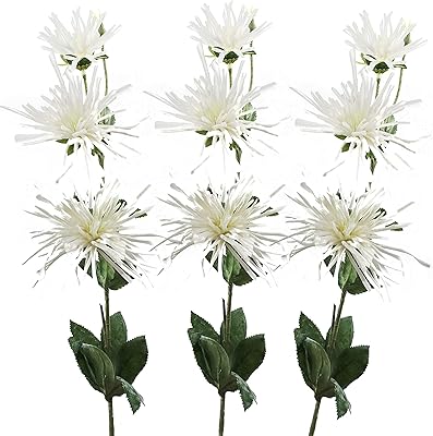 Lily's garden spider mum fleur artificielle 32 pouces real touch 9 fleurs paquet