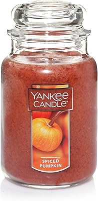 Bougie parfumée classique à la citrouille épicée yankee candle, 22 oz, bougie à
