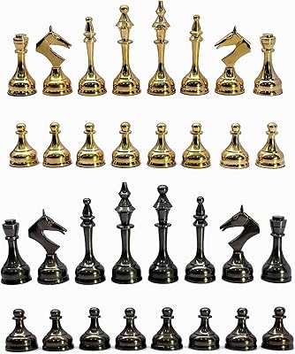 Pièces d'échecs en laiton stonecraft pièces d'échecs édition collector pièces d'échecs en haricots