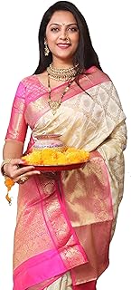 Sari kanjivaram en pure soie douce fait à la main pour femmes, saree en or pur avec pièce de chemisier. Toutes les catégories, tous les prix sur Diaytar