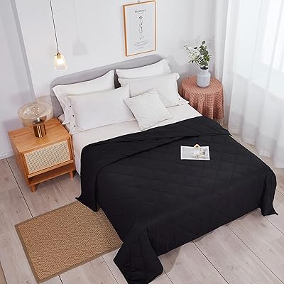 Couverture épaisse noire california king size pour adultes et couples - couette