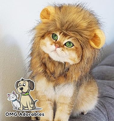 Costume de crinière de lion pour chat (chat) - spécial halloween. Diaytar Sénégal : Innovation digitale et prix attractifs