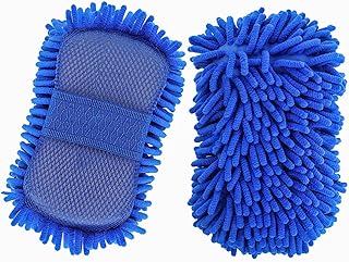 Éponge de lavage de voiture gant castwave deluxe (paquet 2 x-large) éponge anti-rayures