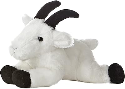Aurora, mini flopsie 31325 jouet chèvre, 8 pouces, peluche, blanc