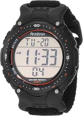 Montre numérique chronographe à bracelet noir pour homme 408159blk - noir, noir, numérique