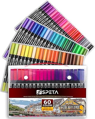 Marqueurs aquarelle vibrants speta pour enfants et adultes 60 marqueurs avec pointe