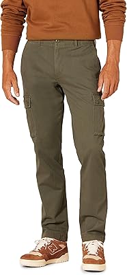 Pantalon cargo extensible coupe slim amazon essentials pour hommes olive 28" l x