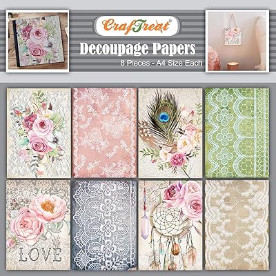 Craft treat boho papier décoratif pour travaux manuels taille