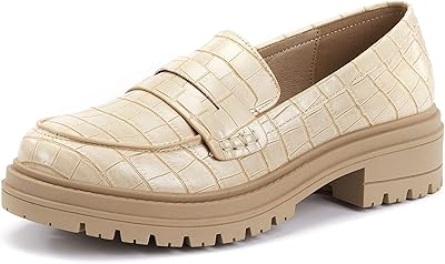 Chaussures confortables à enfiler à talon épais et bout rond, adaptées au travail et au travail (veuillez commander une taille plus petite). Votre satisfaction, notre priorité chez Diaytar