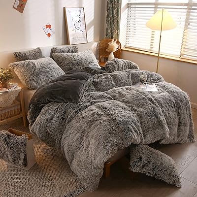 Housse de couette à poils longs en velours de luxe super doux