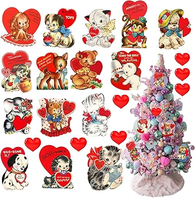 24 pièces de décorations d'images mignonnes pour la saint-valentin, accessoires suspendus en forme