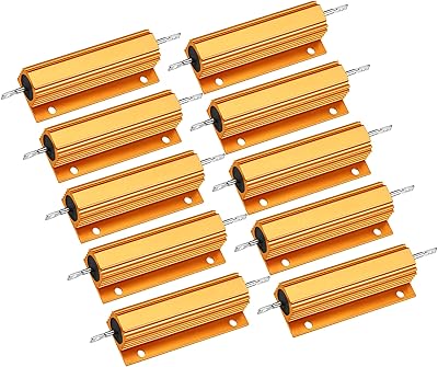 10 pièces 100w 30 ohmrésistance bobinée en aluminium ton or