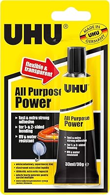 Colle tout usage oho super forte, flexible, tube de réparation, 33 ml, transparente