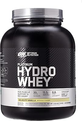 Optimum nutrition platinum hydro whey protein powder 1,6 kg (l'emballage peut varier)