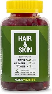 Noor vitamins halal hair vitamins biotine, collagène, silice, vitamine c et e soutiennent