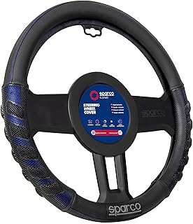 Couvre volant universel sparco 38 cm, sps101bl, noir/bleu