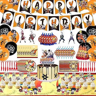 Décoration de fête d'anniversaire animée 15 styles 149 pièces fournitures d'articles