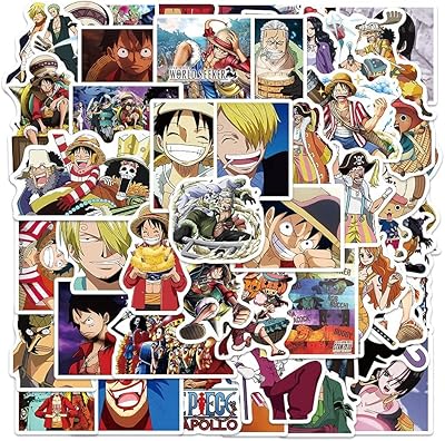 Autocollants sinquare one piece autocollants anime luffy en vinyle imperméables pour bouteille