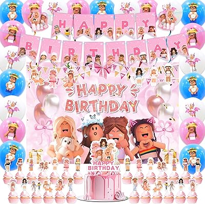 Fournitures de fête d'anniversaire raw-blox, décorations de fête raw-blox, cadeaux de fête