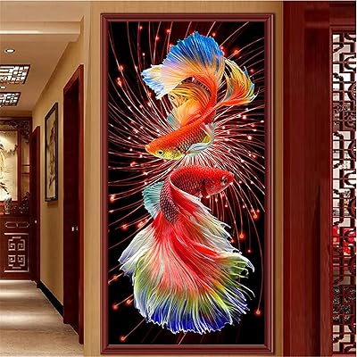 Kit de peinture diamant 5d à faire soi-même double poisson perceuse