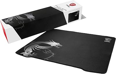 Tapis de souris msi agility gd30 avec base en caoutchouc naturel, noir