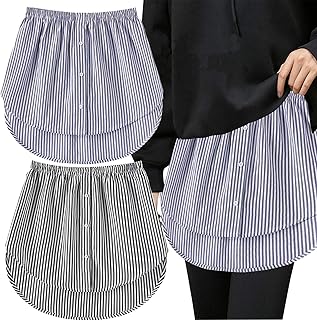 2 pièces d'extension de chemise pour femme, couches réglables, faux haut, bas