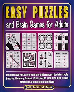 Casse-têtes et jeux de réflexion faciles pour adultes : comprend la recherche