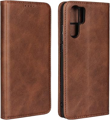 Étui portefeuille en cuir à rabat vagen compatible avec huawei p30 pro