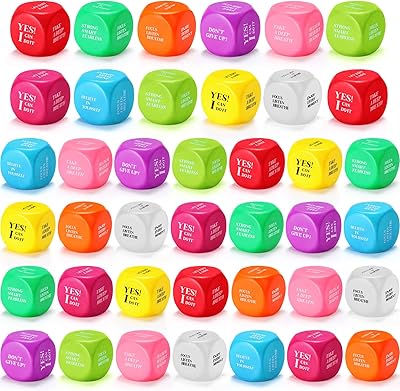 40 pièces cubes de mousse de motivation balle anti-stress avec citations, balles anti-stress