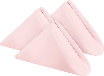 Serviettes en tissu rose utopia home (paquet de 12, 17 x 17 pouces)