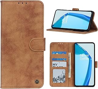 Étui hongxinyu oneplus 9, portefeuille à rabat en cuir pu avec fermoir magnétique