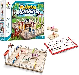 Smart games - jeu de puzzle horse academy, avec 80 défis, 7 ans et plus. Diaytar : Qualité professionnelle, prix grand public