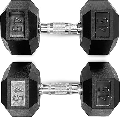 Paire d'haltères hexagonaux dawson sports - 20,4 lb - noir (12-265-45)