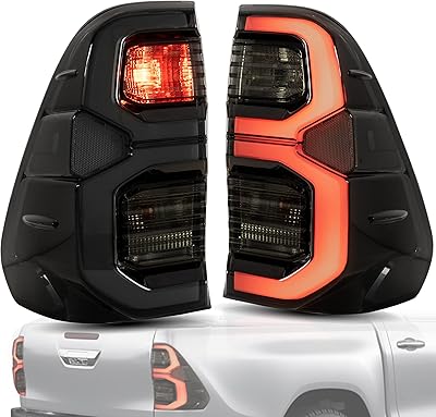 Feux arrière fland led compatibles avec toyota vigo/hilux 2015-2020 base, châssis, double cabine