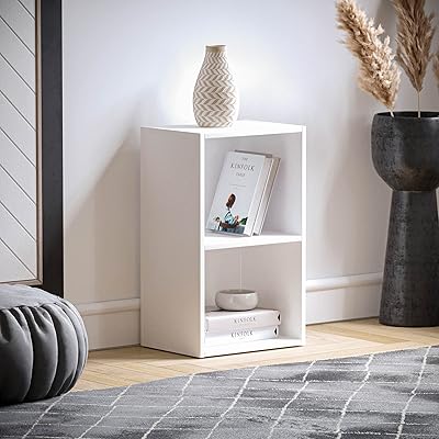 Bibliothèque cubique à 2 niveaux oxford vida designs étagère de rangement en bois
