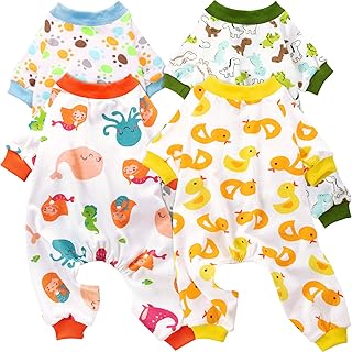 Ensemble pyjama doux 4 pièces pour chiots, chiens, animaux de compagnie, chiots, chatons, noël, 4 styles (animaux assortis, taille s). Le meilleur du e-commerce discount réuni sur Diaytar