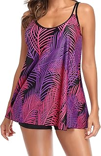 Maillot de bain deux pièces grande taille pour femme, tankini gainant le ventre