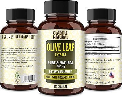 Oladole extrait naturel de feuille d'olivier 900 mg soutien immunitaire supplément antioxydant