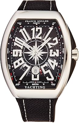 Montre automatique vanguard yachting pour homme en acier inoxydable cadran noir tonneau