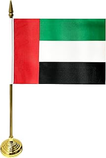 Drapeaux de table des émirats arabes unis 3 pièces/paquet 15 x 21 cm