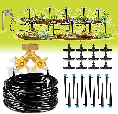 Kit d'irrigation goutte à goutte hiralee de 50 pieds, système d'arrosage des plantes